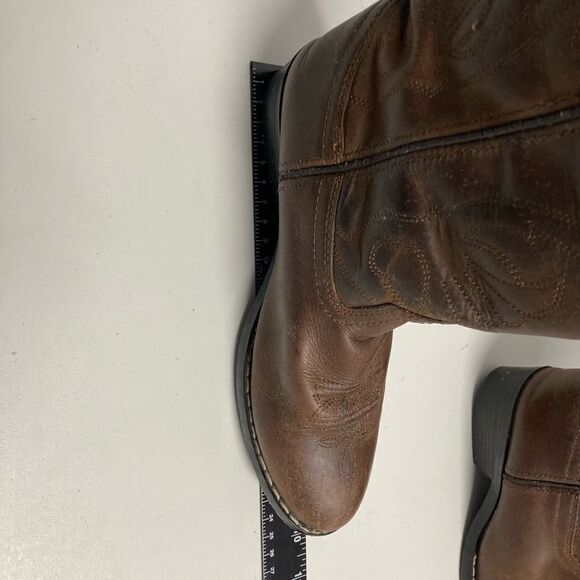 MASTERSON’S BOOT CO. Youth‎ Cowboy Boots,Size 2.5 D, Brown, Leather Upper,Unisex - Picture 7 of 13